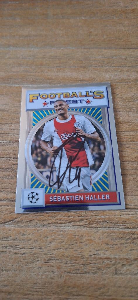 Topps trading card met handtekening; Sebastian Haller # Ajax, Verzamelen, Ophalen of Verzenden, Nieuw, Ajax, Spelerskaart