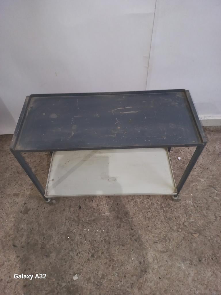 Mobiele bijzet tafel., Minder dan 55 cm, Gebruikt, Rond, Ophalen