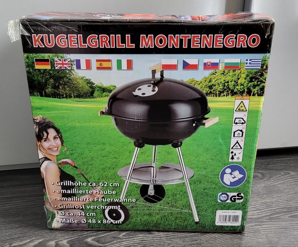 Nieuwe kogel barbecue - nooit gebruikt!, Tuin en Terras, Houtskoolbarbecues, Ophalen of Verzenden, Nieuw, Montenegro