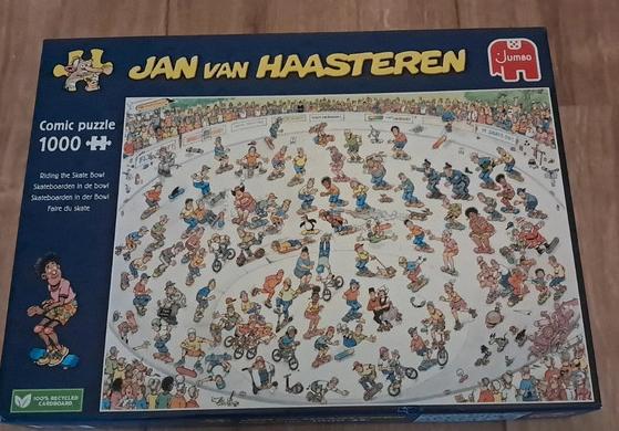Jan van Haasteren Skateboarden in de bowl, Hobby en Vrije tijd, Ophalen of Verzenden, 500 t/m 1500 stukjes, Zo goed als nieuw