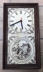 Klok ingelijste mosa tegeltjes bouwbedrijf Schuurman, Antiek en Kunst, Ophalen of Verzenden