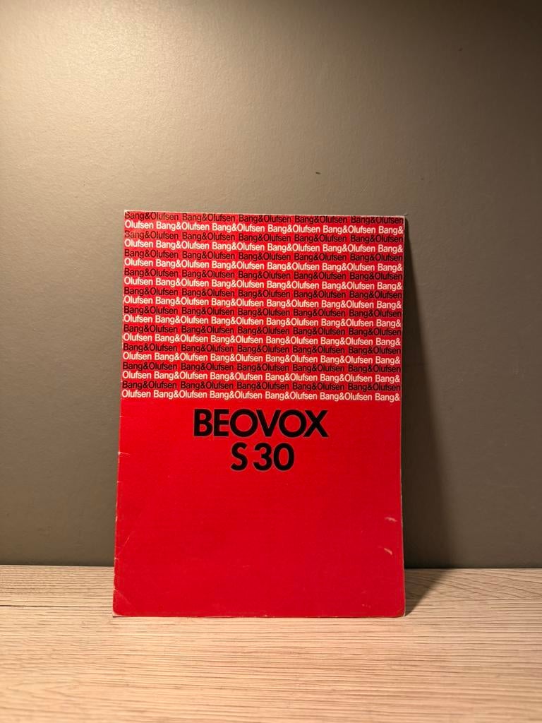 Bang & Olufsen - Beovox S30 gebruiksaanwijzing, Audio, Tv en Foto, Luidsprekers, Overige merken, Ophalen of Verzenden, Zo goed als nieuw