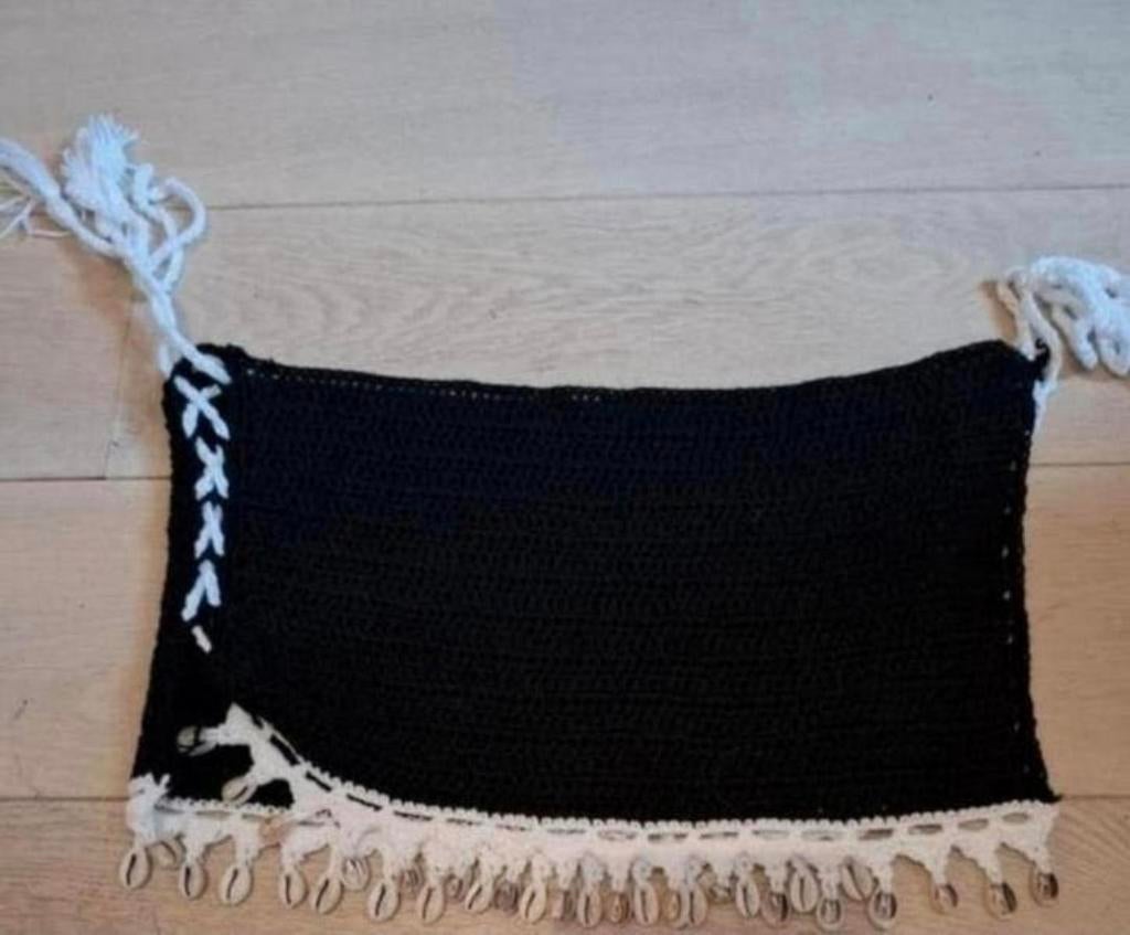 Rokje boho gehaakt schelpen, Ophalen of Verzenden, Zo goed als nieuw, Zwart, Dame