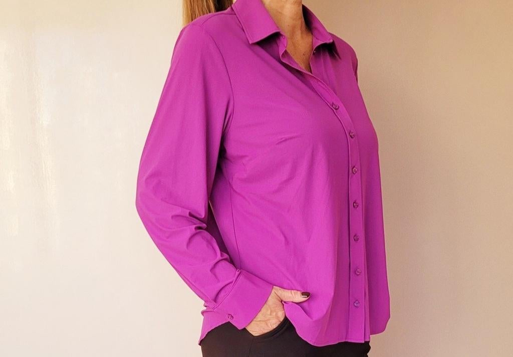 Studio Anneloes Poppy blouse XL Fuchsia rose Travelstof, Studio Anneloes, Maat 46/48 (XL) of groter, Ophalen of Verzenden, Zo goed als nieuw