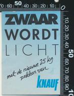 Sticker: Knauf - Zwaar wordt licht, Ophalen of Verzenden, Zo goed als nieuw, Bedrijf of Vereniging