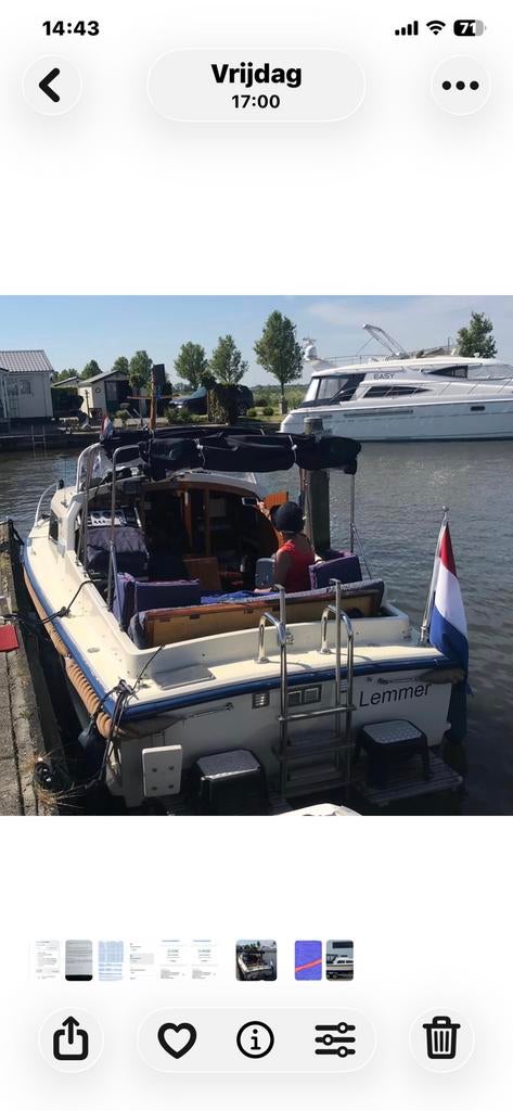 Waterlander 1981 gebouwd destijds op werf in Kampen, Gebruikt, Binnenboordmotor, Ophalen of Verzenden, 6 tot 9 meter