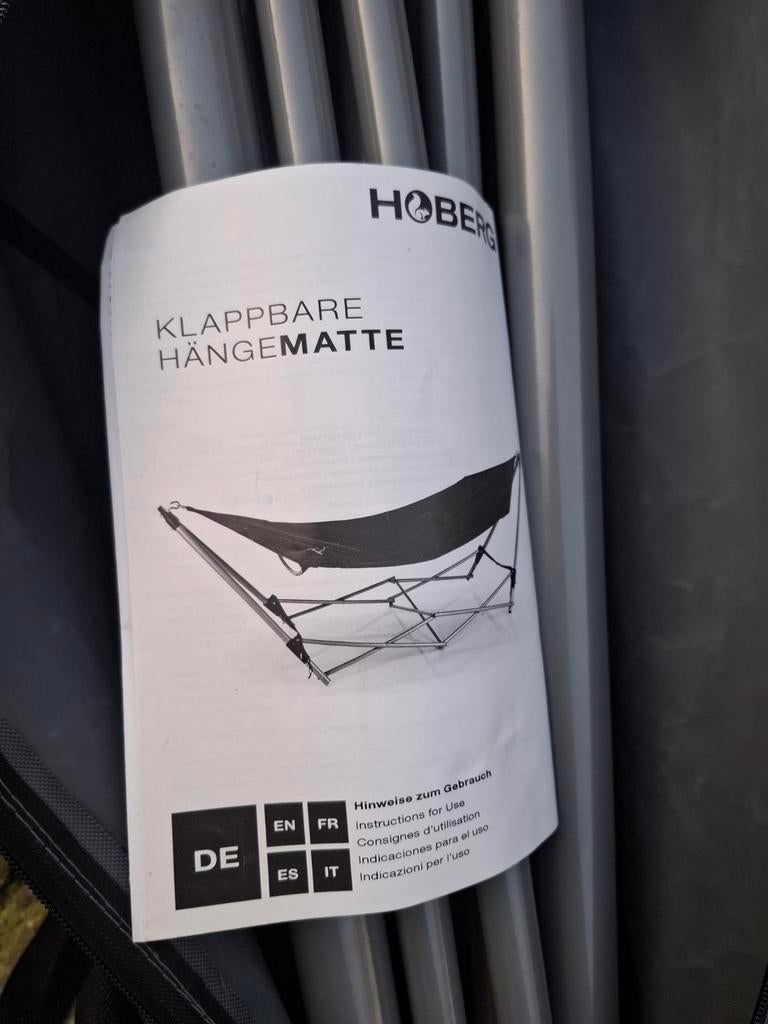 Hoberg inklapbare hangmat met hoes, Tuin en Terras, Hangmatten, Ophalen, Nieuw