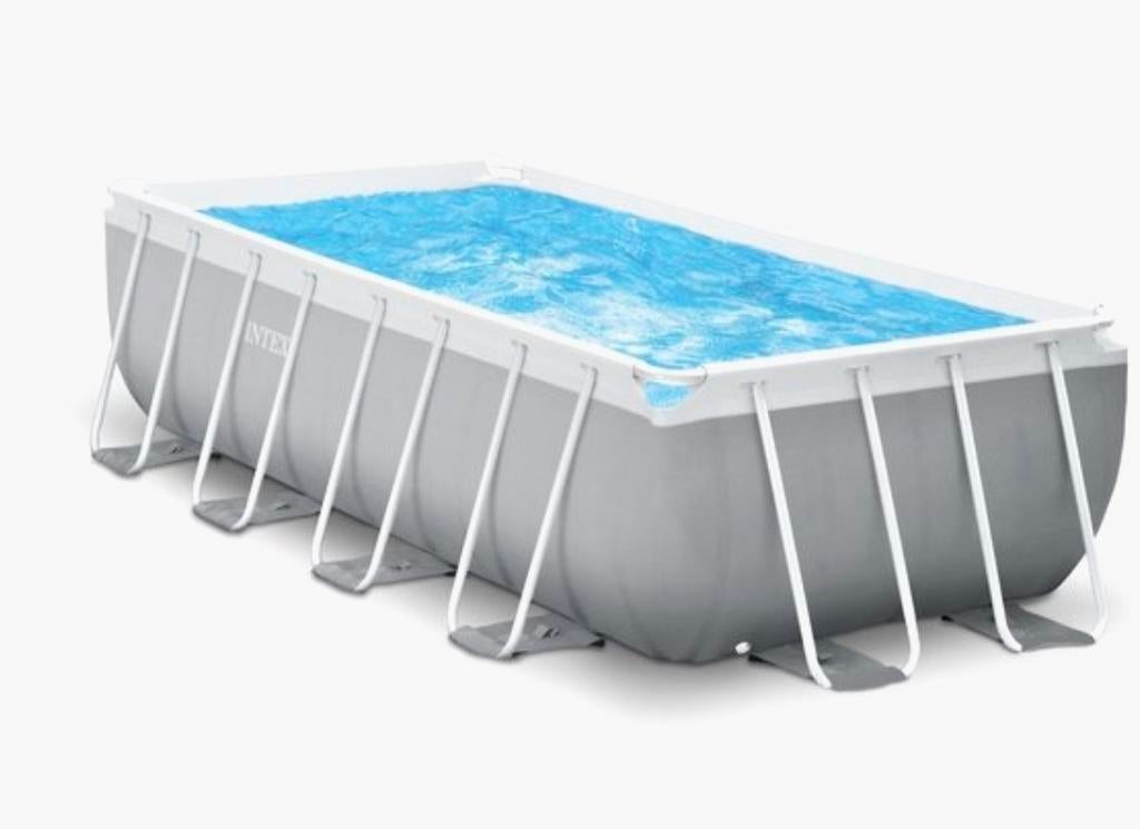 Intex Zwembad 400x200 met Zandfilter, Warmtemat & Grondzeil, Ophalen, Gebruikt, 200 tot 300 cm, 80 tot 120 cm