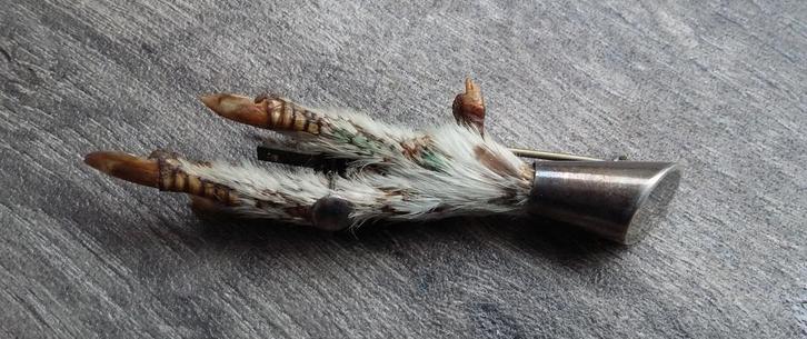 Om1900-1950 Jager Jacht Spelt Zilver Jagers Trofee Hoed Kilt, Antiek en Kunst, Antiek | Goud en Zilver, Zilver, Ophalen of Verzenden