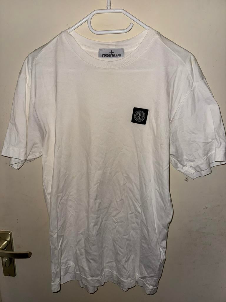Stone Island wit t-shirt maat M, Kleding | Heren, Ophalen of Verzenden, Zo goed als nieuw, Maat 48/50 (M), Wit