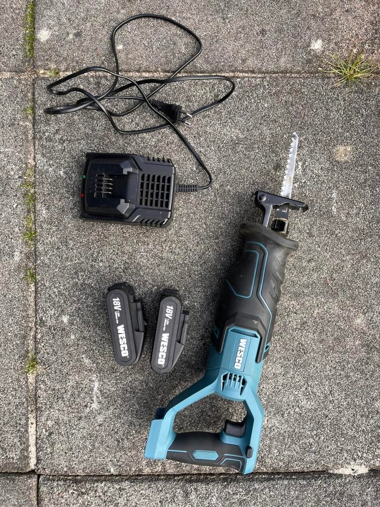 Wesco reciprozaag, Ophalen, 70 mm of meer, 600 tot 1200 watt, Zo goed als nieuw