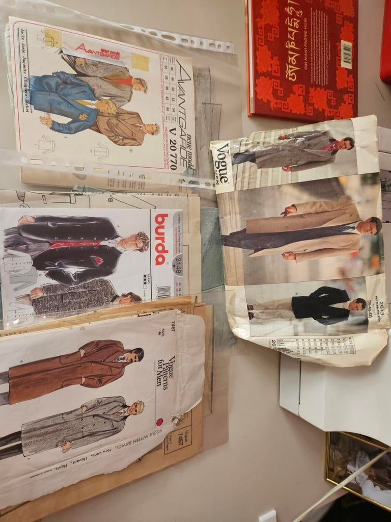 Vogue patronen vintage voor mannen jas en colbert, Ophalen of Verzenden