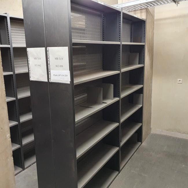 Diverse metalen stellingkasten schappenkasten, Ophalen, Gebruikt