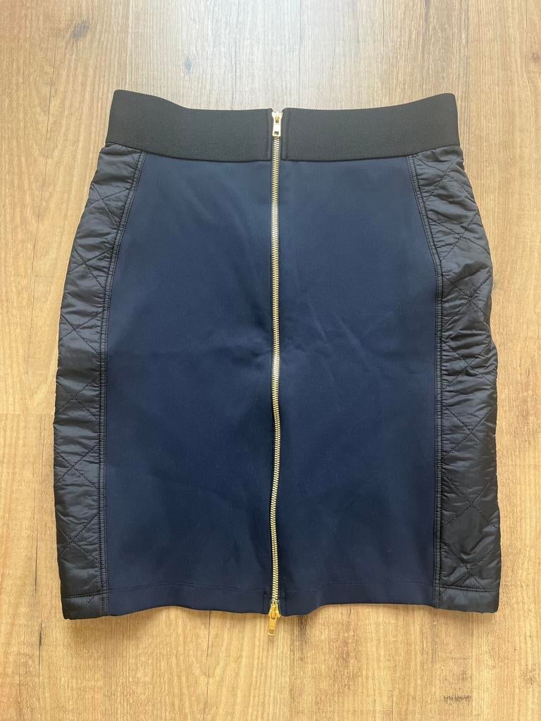 Donkerblauwe rok met zwarte details, Vanilia, mt 40, Kleding | Dames, Rokken, Maat 38/40 (M), Blauw, Ophalen of Verzenden, Knielengte