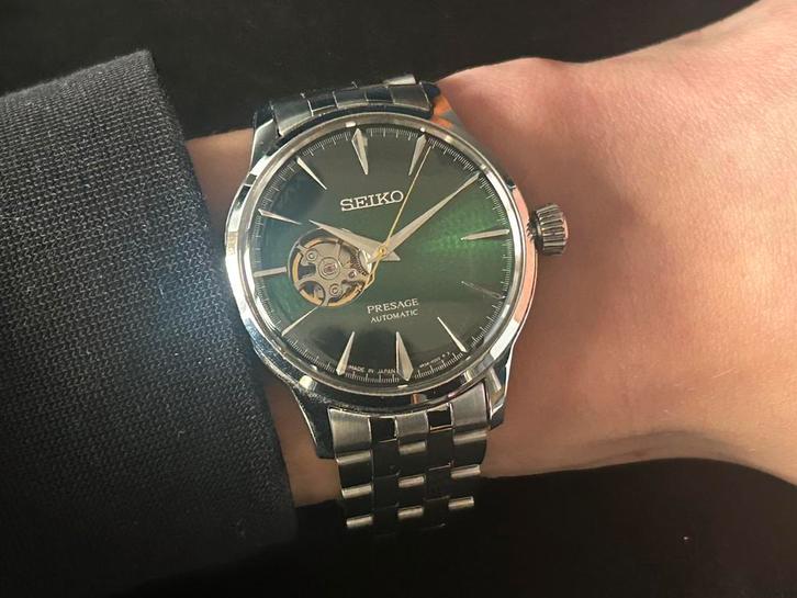 Seiko presage open heart, Sieraden, Tassen en Uiterlijk, Sporthorloges, Zo goed als nieuw, Groen, Ophalen of Verzenden