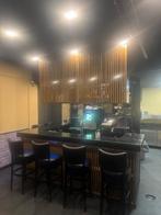 BAR / HORECA / BAR TE KOOP COMPLEET, 1 kruk, Ophalen of Verzenden, 60 tot 90 cm