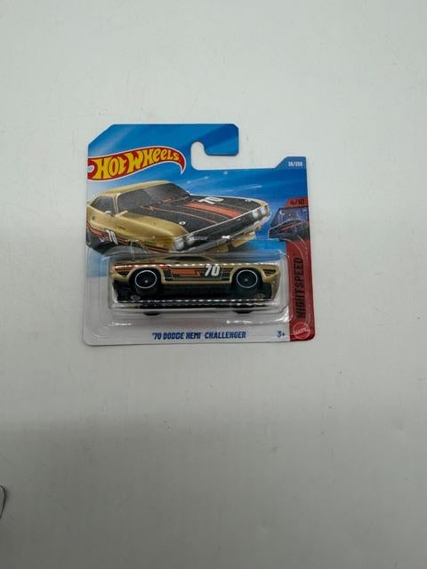 HOT WHEELS '70 DODGE HEMI CHALLENGER GOLD 4/10 NIGHT SPEED, Ophalen of Verzenden, Nieuw, Auto, Hot Wheels