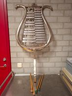 Vintage Lyra Klokkenspel met Standaard en Stokken, Ophalen, Gebruikt