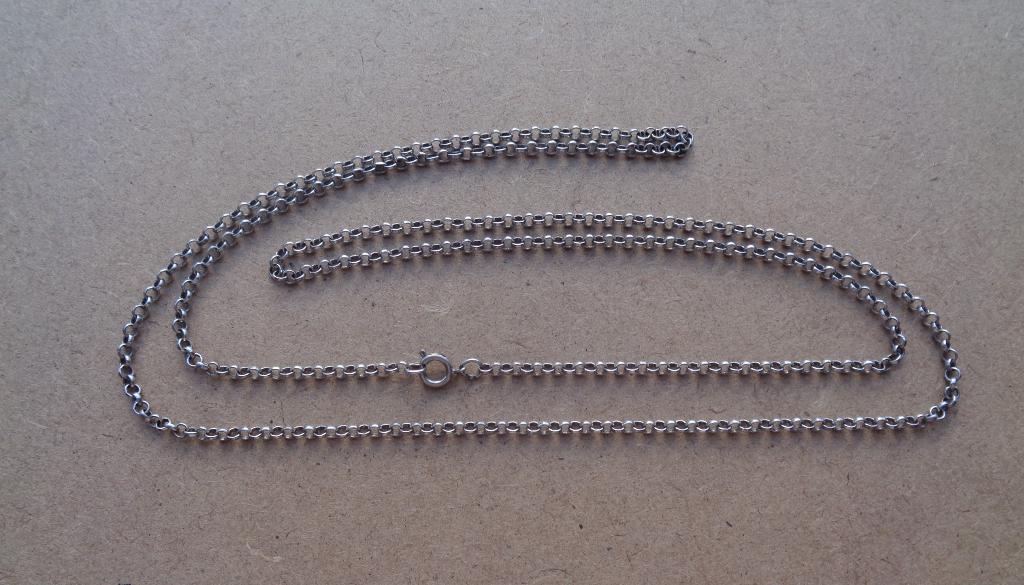 zilveren lange jasseron ketting [710], Verzenden, Zo goed als nieuw, Zilver, Zilver