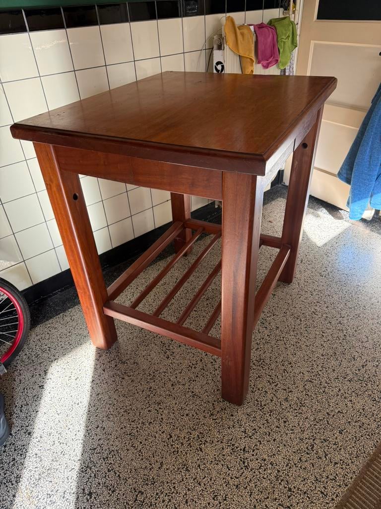 Statafel mahoniehout, Ophalen