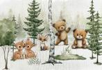 Bosdieren fotobehang Cuties, Beren, Muurdeco4kids, Verzenden, Minder dan 10 m², Kinderkamer, babykamer, beren, bos