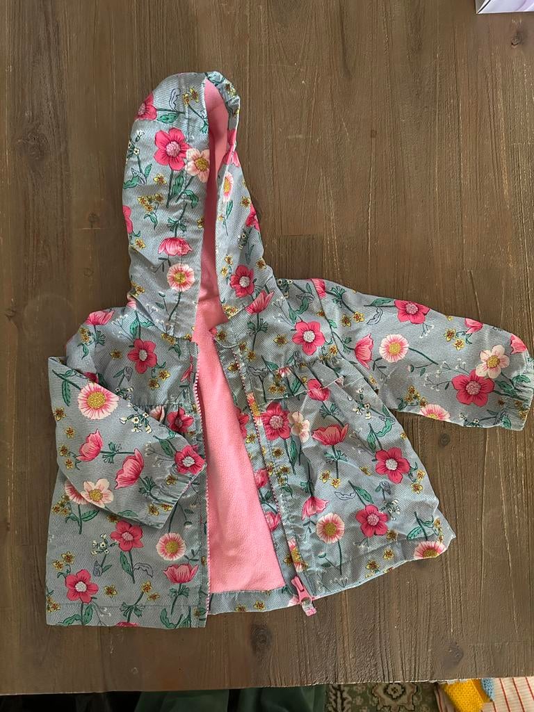 Nutmeg Bloemen jasje met capuchon, maat 74, Kinderen en Baby's, Babykleding | Maat 74, Ophalen of Verzenden, Gebruikt, Meisje