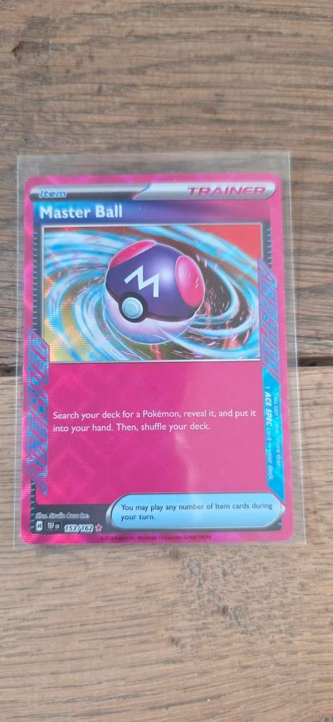 Master Ball #153 Pokémon Kaart - Ace Spec Trainer, Hobby en Vrije tijd, Verzamelkaartspellen | Pokémon, Nieuw, Losse kaart, Foil