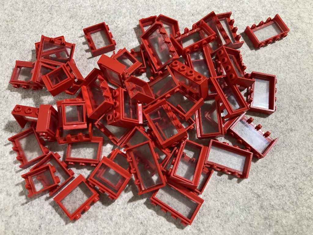 lego vintage ramen rood jaren 70 oud, Ophalen of Verzenden, Gebruikt, Losse stenen, Lego