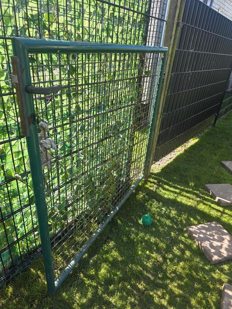 Stevige ijzeren poort, Tuin en Terras, Ophalen, Gebruikt, 100 tot 150 cm, 100 tot 150 cm