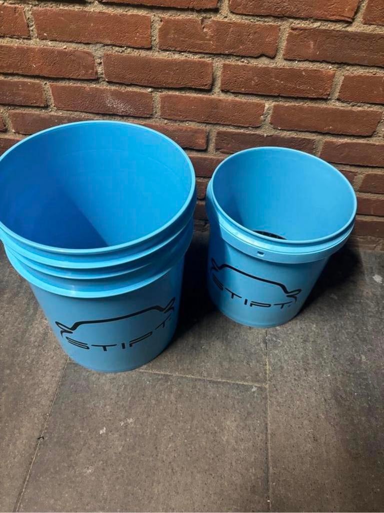 Twee blauwe emmers met deksel en rooster, Auto diversen, Auto-accessoires, Nieuw, Ophalen of Verzenden