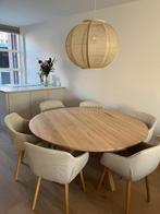 Ronde eiken eettafels, Nieuw, Ophalen of Verzenden, Vijf personen of meer, 100 tot 150 cm