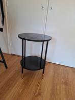 Ikea ÄSPERÖD bijzettafel, zwart met glas, 45 tot 60 cm, Minder dan 55 cm, Rond, Ophalen of Verzenden
