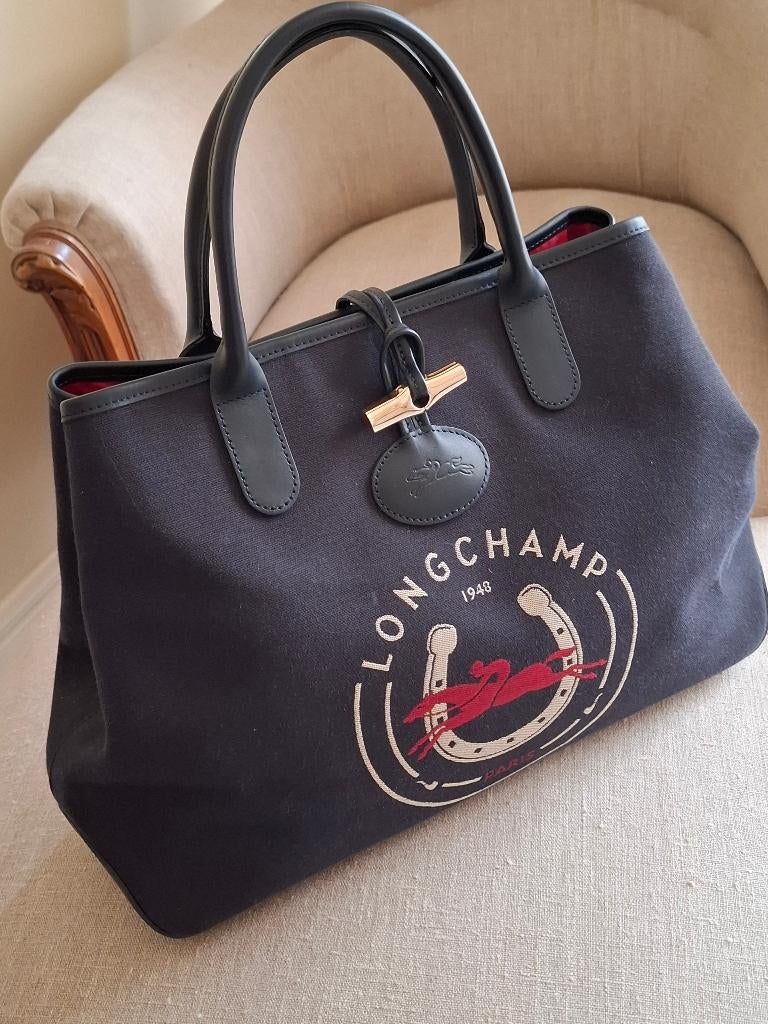 Longchamp tas, Sieraden, Tassen en Uiterlijk, Tassen | Damestassen, Ophalen of Verzenden, Zo goed als nieuw, Blauw, Handtas