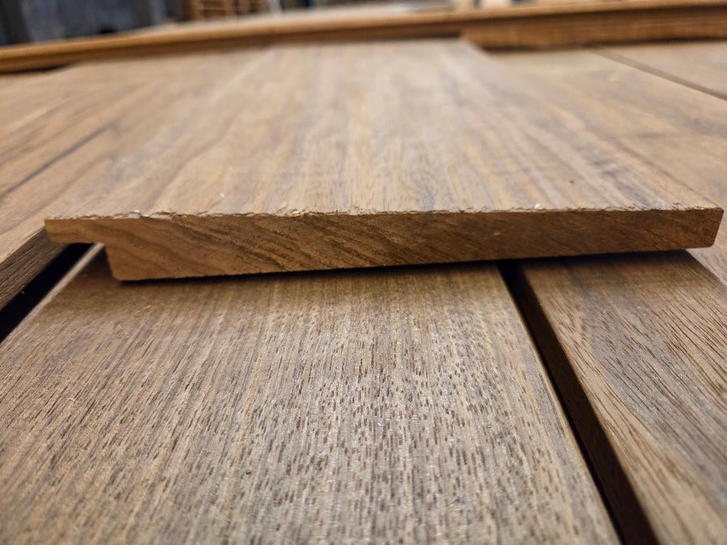 5.25 m2 Zweeds rabat - hardhout - geschaafd - nr: HP5, Tuin en Terras, Palen, Balken en Planken, Ophalen, Planken, Nieuw, Hardhout