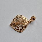 Prachtige gouden 14 karaats hanger, Ophalen of Verzenden, Zo goed als nieuw, Goud, Met strass