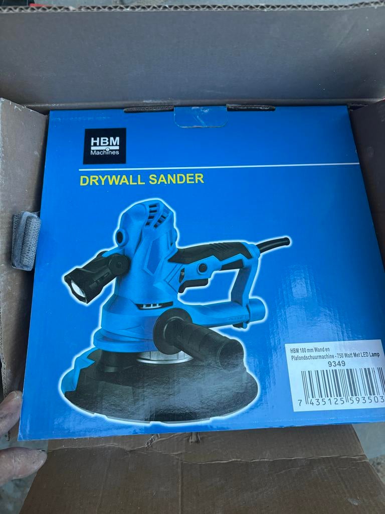 HBM 180 mm Wand- en Plafondschuurmachine 750 Watt, Ophalen, Zo goed als nieuw, 600 tot 1200 watt, Overige typen