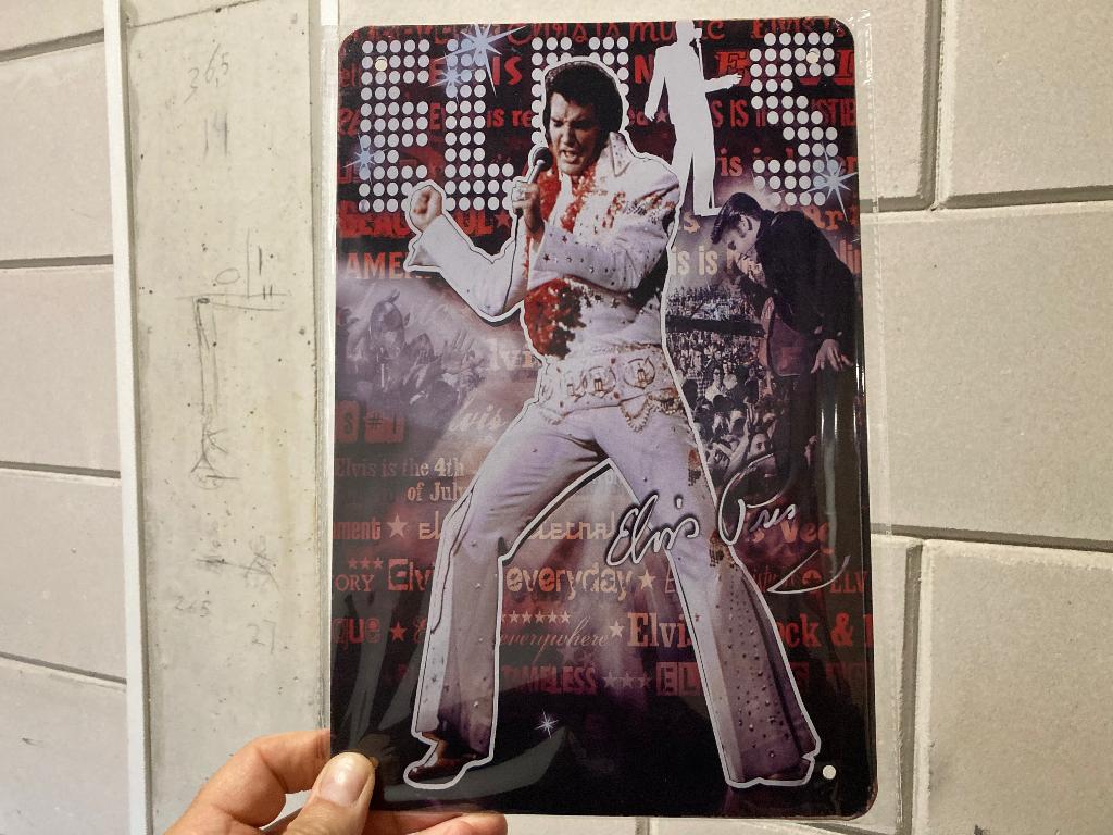 Elvis presley poster metaal, Ophalen of Verzenden, Nieuw, A1 t/m A3, Film en Tv