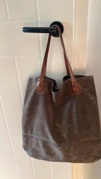 Fred de la Bretoniere suede shopper handtas, Ophalen of Verzenden, Gebruikt, Grijs, Shopper