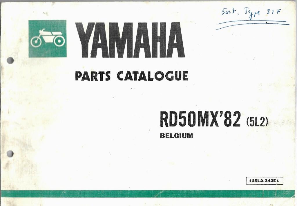 Yamaha RD50 MX parts list Belgium (2251z) bromfiets, Ophalen of Verzenden, Zo goed als nieuw
