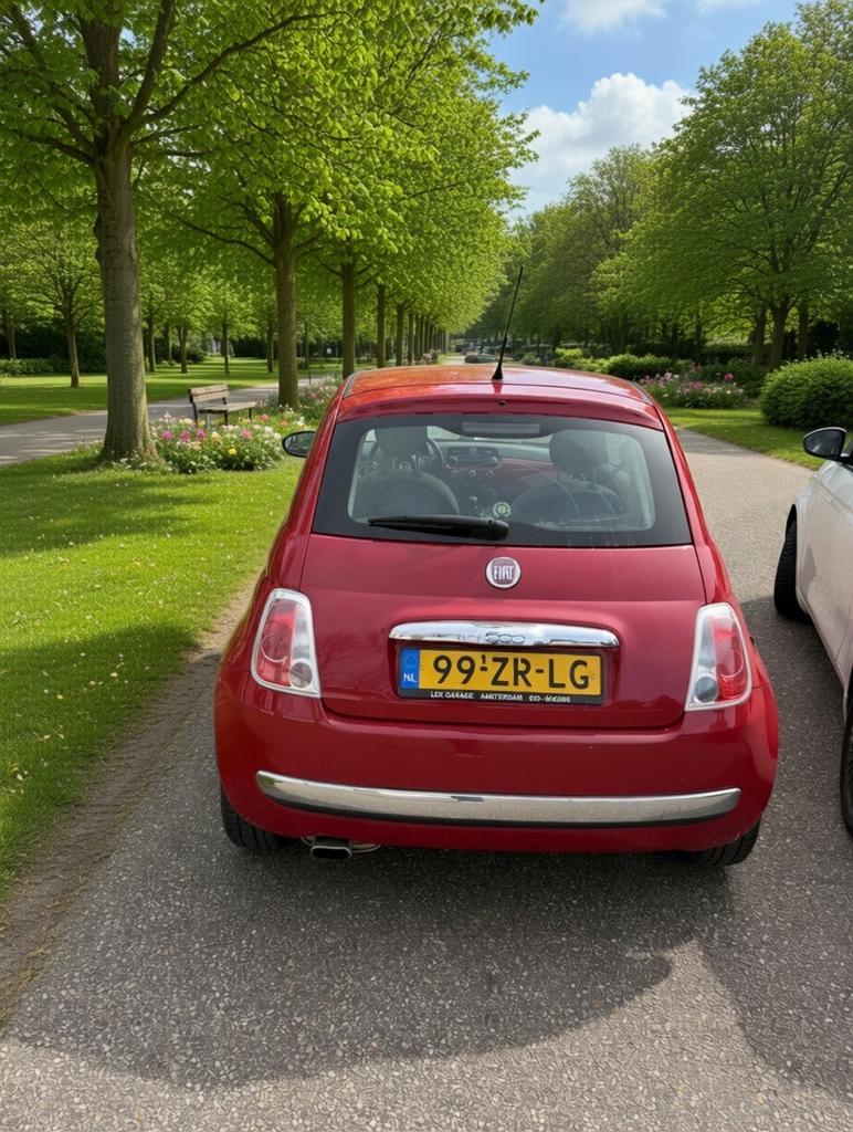 Fiat 500 1.2 C 2008 Rood, Voorwielaandrijving, 4 cilinders, 840 kg, 4 stoelen