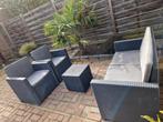 Loungeset Allibert Antraciet, Ophalen, 4 zitplaatsen, Kunststof, Gebruikt