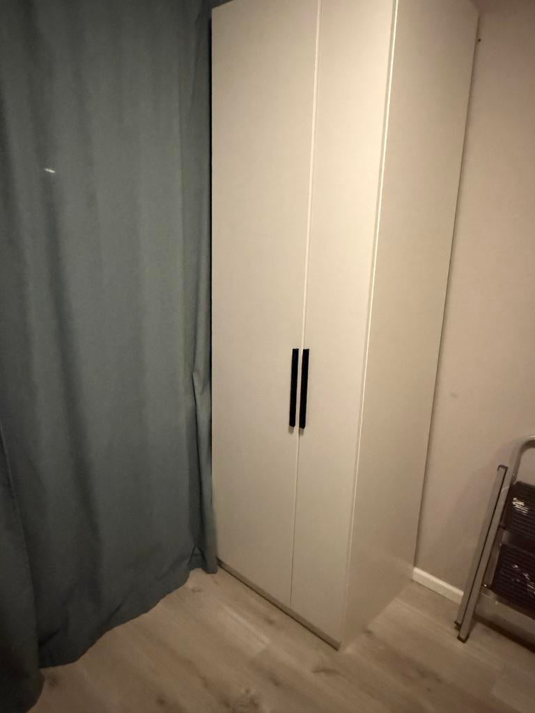 Witte kledingkast met planken en lades, Huis en Inrichting, Ophalen, 200 cm of meer, 50 tot 100 cm, Zo goed als nieuw