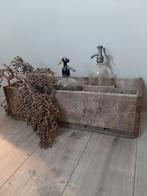 Vintage houten flessenkrat - 0.68x0.29x0.20m, Ophalen