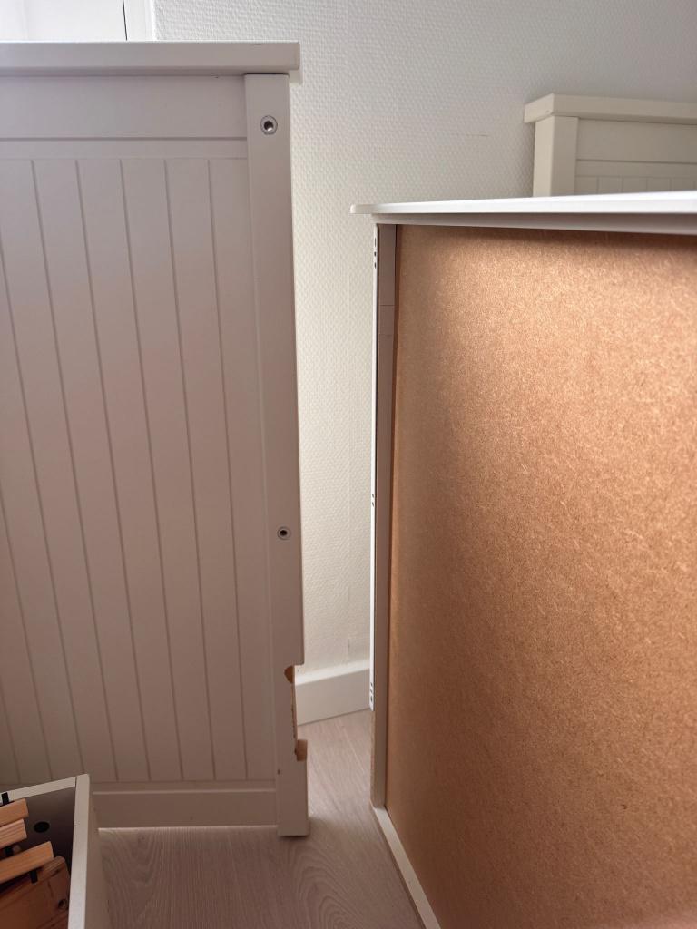 hemnes ikea bed, Ophalen, Gebruikt, Wit, Tweepersoons