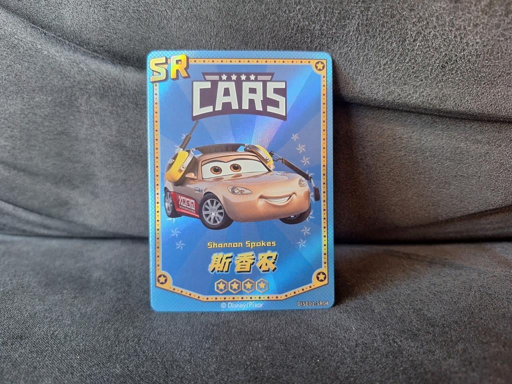 Disney 100 Pixar CardFun Cars Shannon Spokes DISC01-SR04, Ophalen of Verzenden, Nieuw, Plaatje