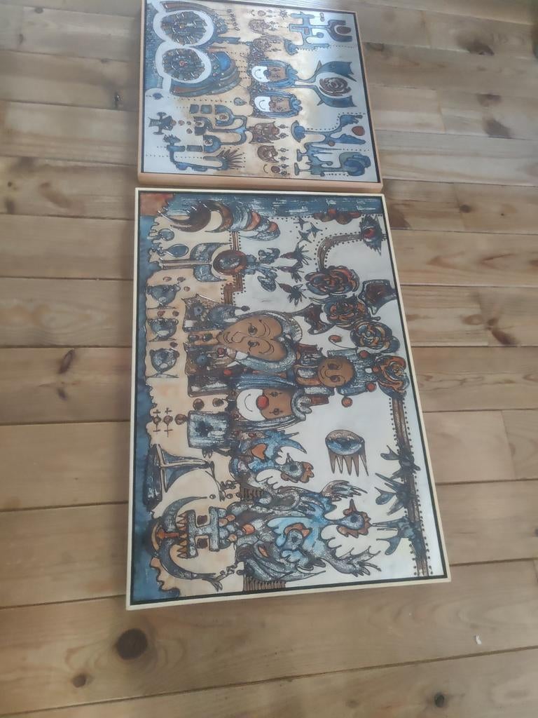 Herman Schoenmakers - Twee emaille kunstwerken, Ophalen
