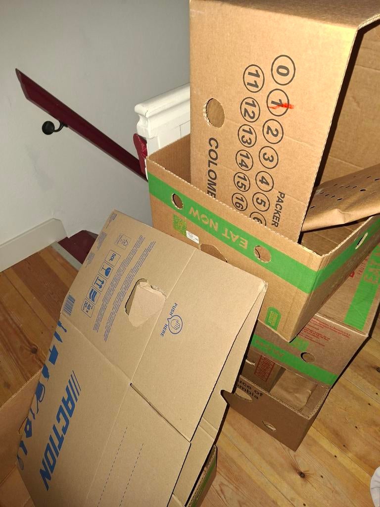 Dozen, stuk of 12., Doe-het-zelf en Verbouw, Kratten en Dozen, Ophalen, Doos, 40 tot 60 cm, 50 tot 75 cm