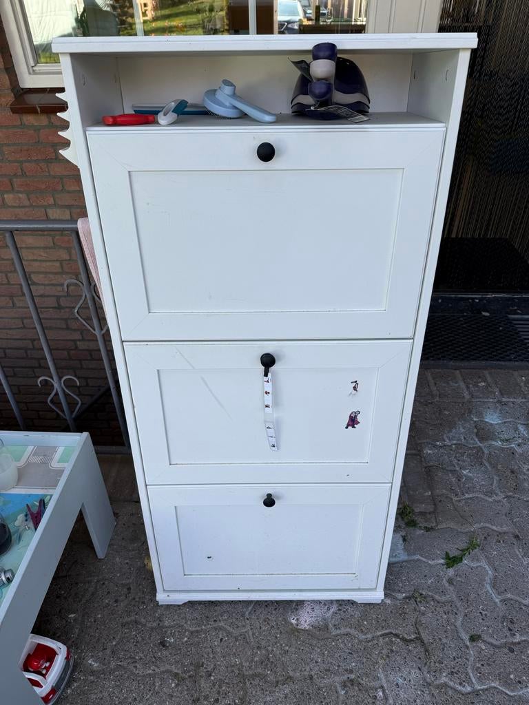 Witte Schoenenkast met 3 Vakken - IKEA, Ophalen, Gebruikt