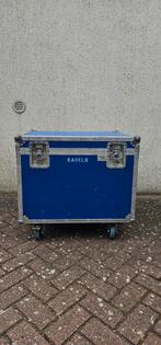 Stevige blauwe flightcase op wielen, Ophalen of Verzenden, Gebruikt, Overige instrumenten, Flightcase