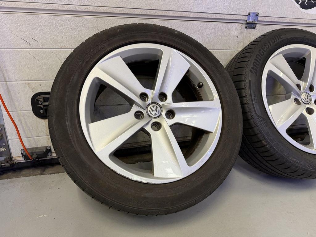 17inch Originele VW Audi Seat Skoda Velgen set! 5x112 A merk, Auto-onderdelen, Banden en Velgen, Gebruikt, -, -, Banden en Velgen